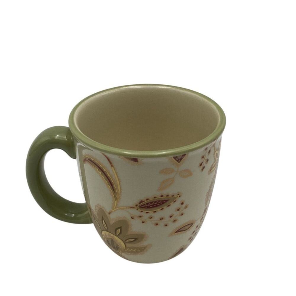 Jaclyn Smith Traditions Floral Ivory Ceramic Mug Multicolor